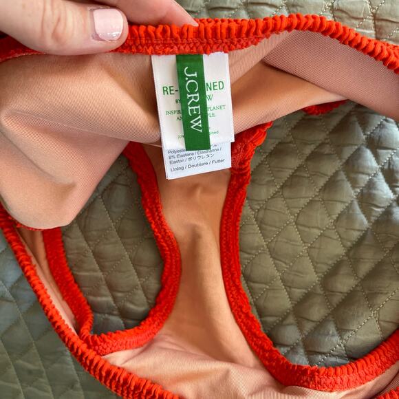 J. Crew Textured hipster full-coverage bikini bottom Guarana Orange Size Small‎ - Picture 12 of 14